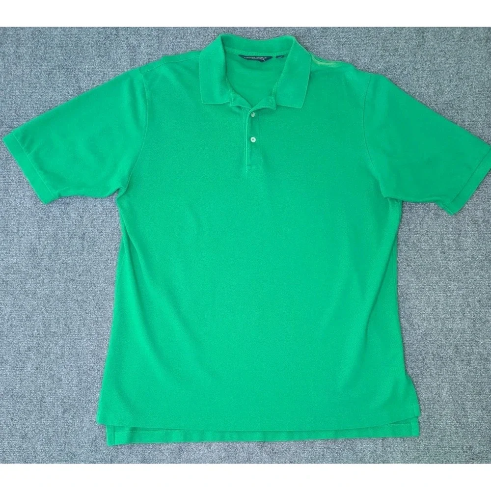 Polo Golf Ralph Lauren Men's XL Polo Shirt Green 100% Cotton Casual Short Sleeve